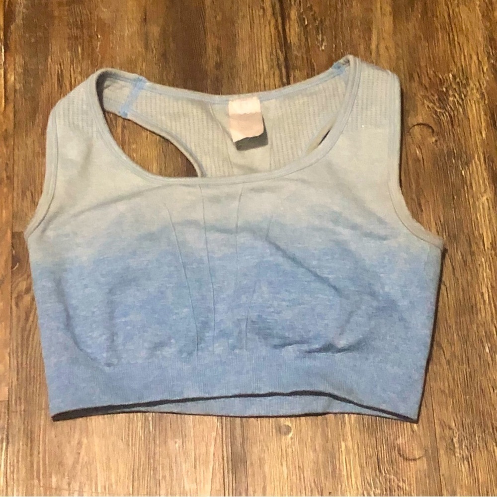 AYBL Sports Bra Women's Large Pulse Ombre Seamless Racerback Athletic Padded